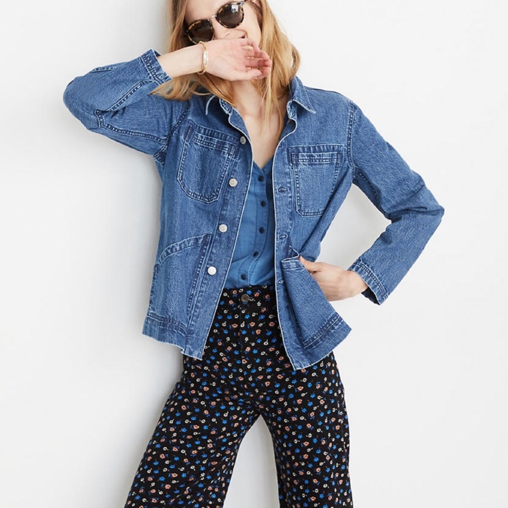 MADEWELL Denim Patch Pocket Chore Coat